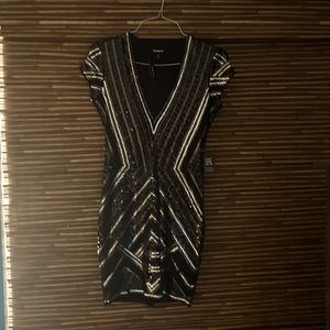 Black/silver Cocktail dress, mini, new with tags , size small